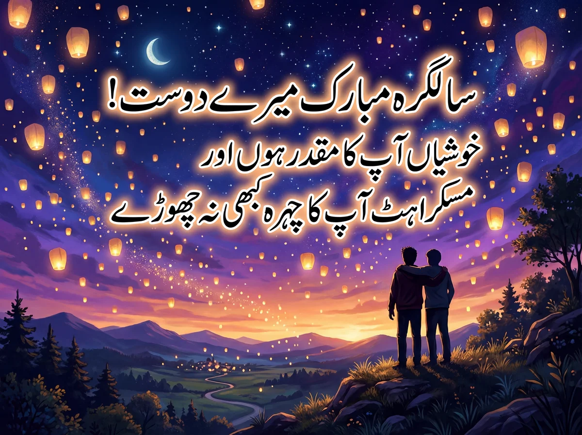 پیارے دوست کو سالگرہ کی مبارکباد