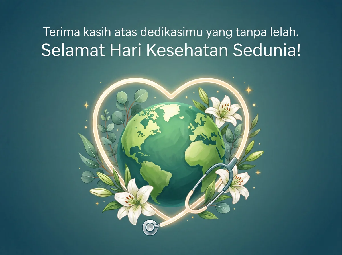 kartu ucapan Hari Kesehatan Sedunia untuk tenaga medis