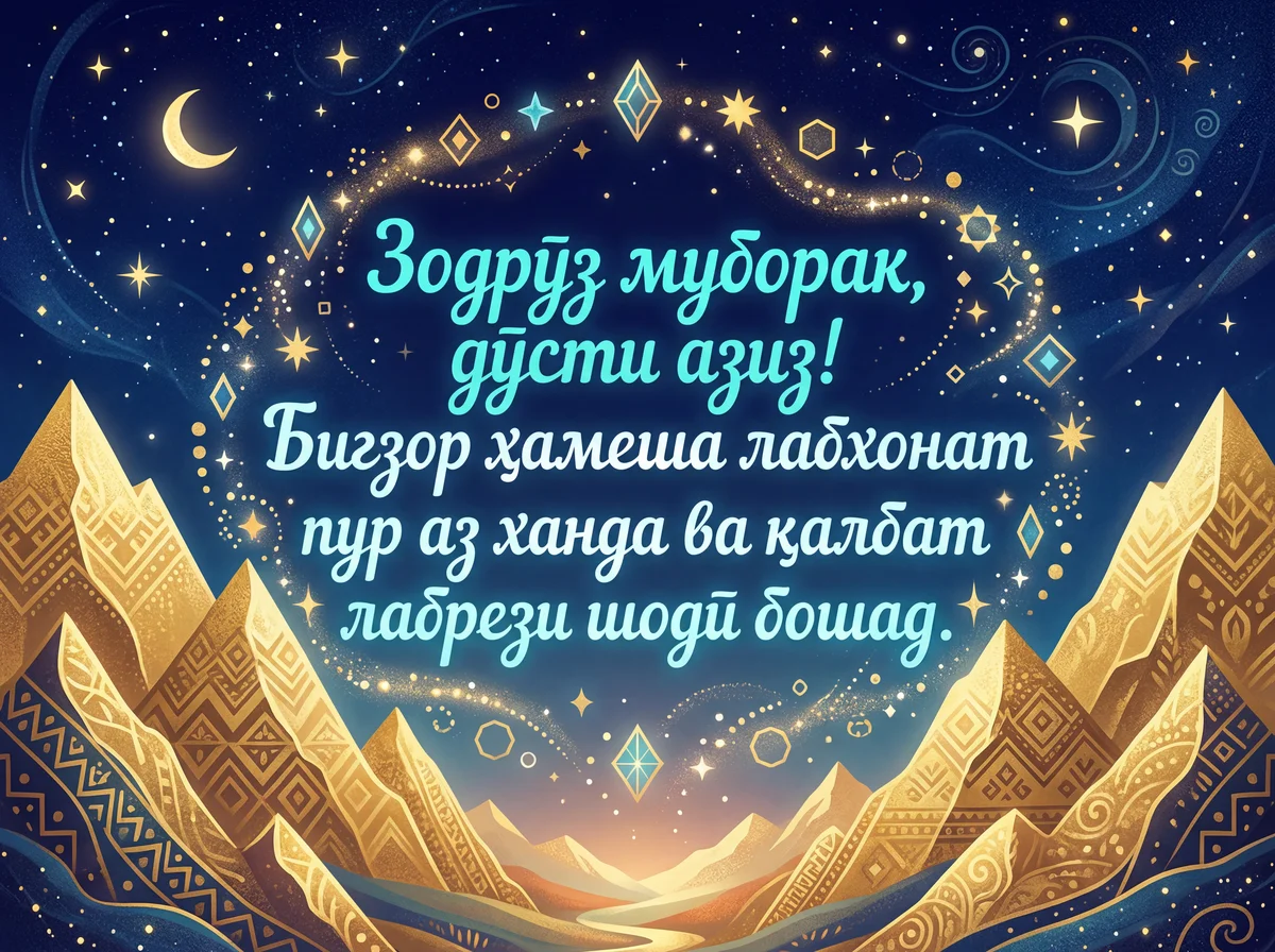 Табрикоти зодрӯз барои дӯсти азиз