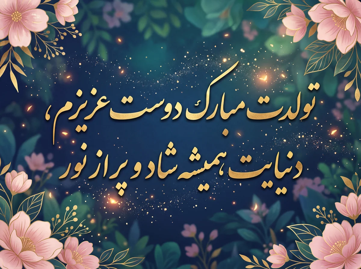 تولدت مبارک دوست عزیزم، با آرزوی بهترین‌ها