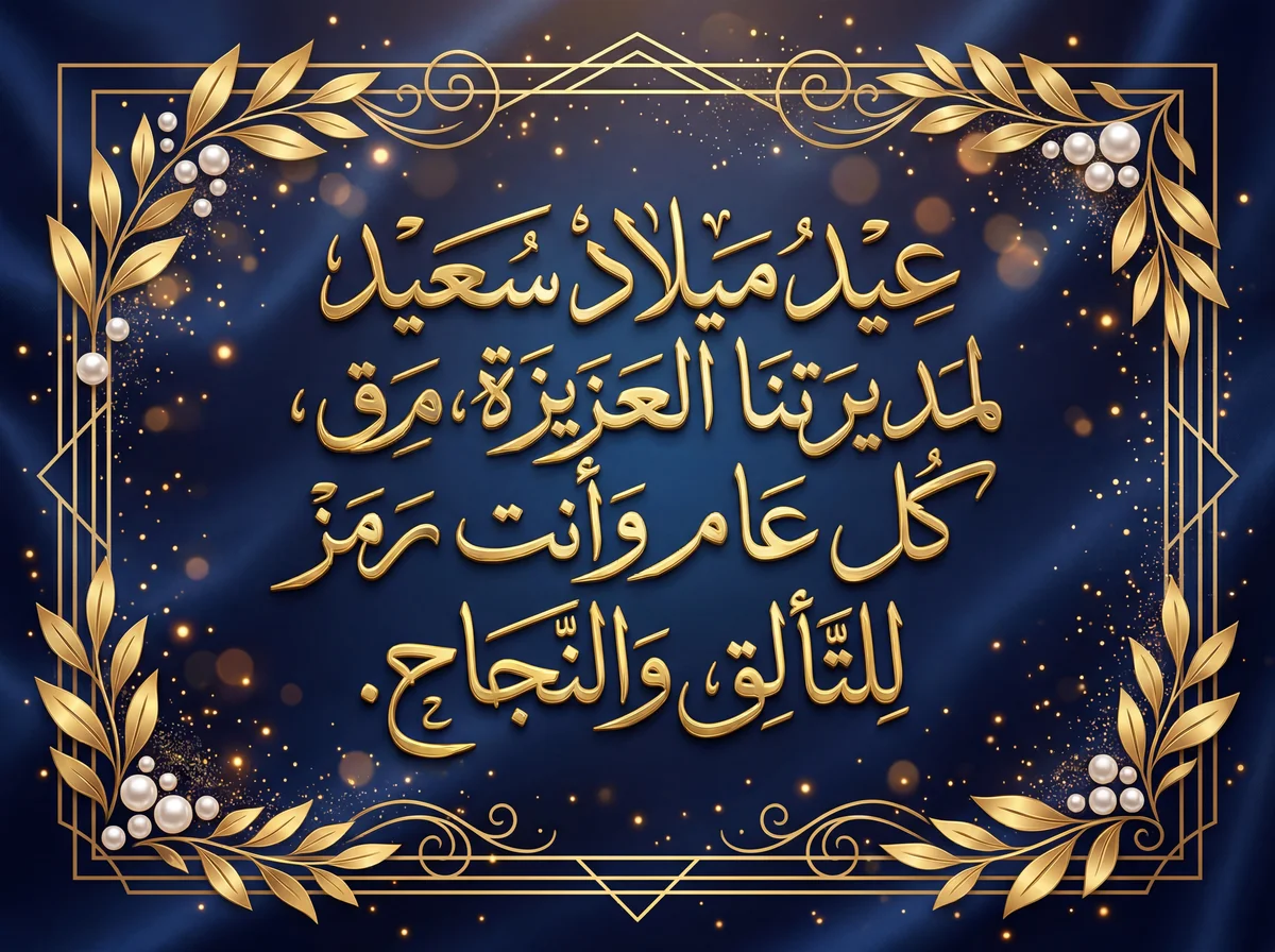 عيد ميلاد سعيد لمديرتي العزيزة