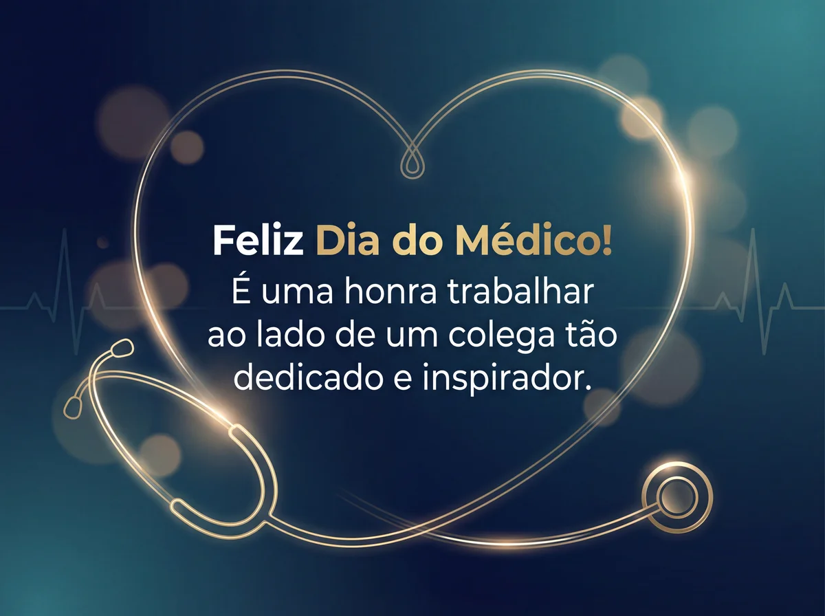 Cartão para Dia do Médico para um colega especial