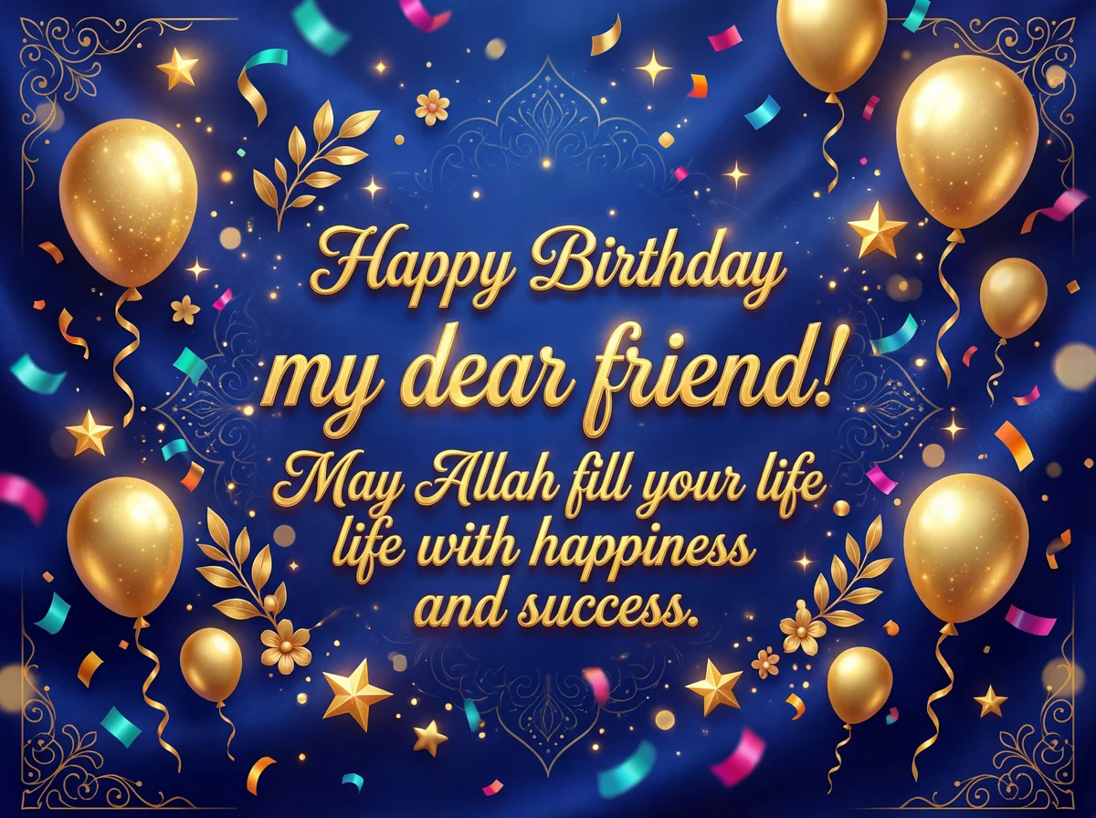 پیارے دوست کو سالگرہ کی مبارکباد