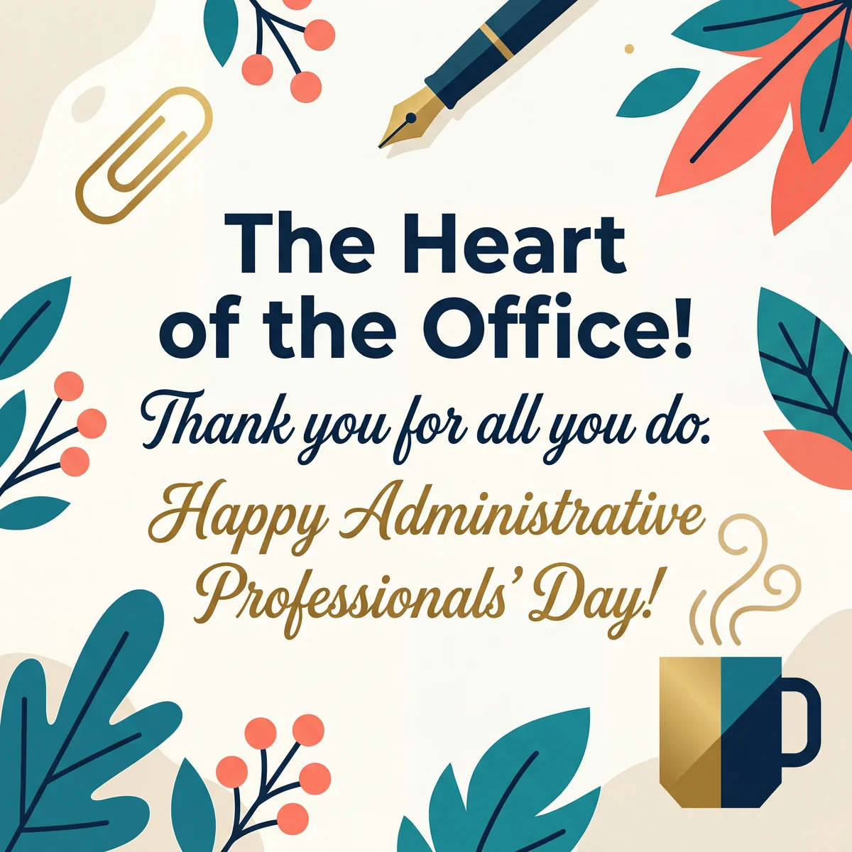 card message for Administrative Professionals' Day