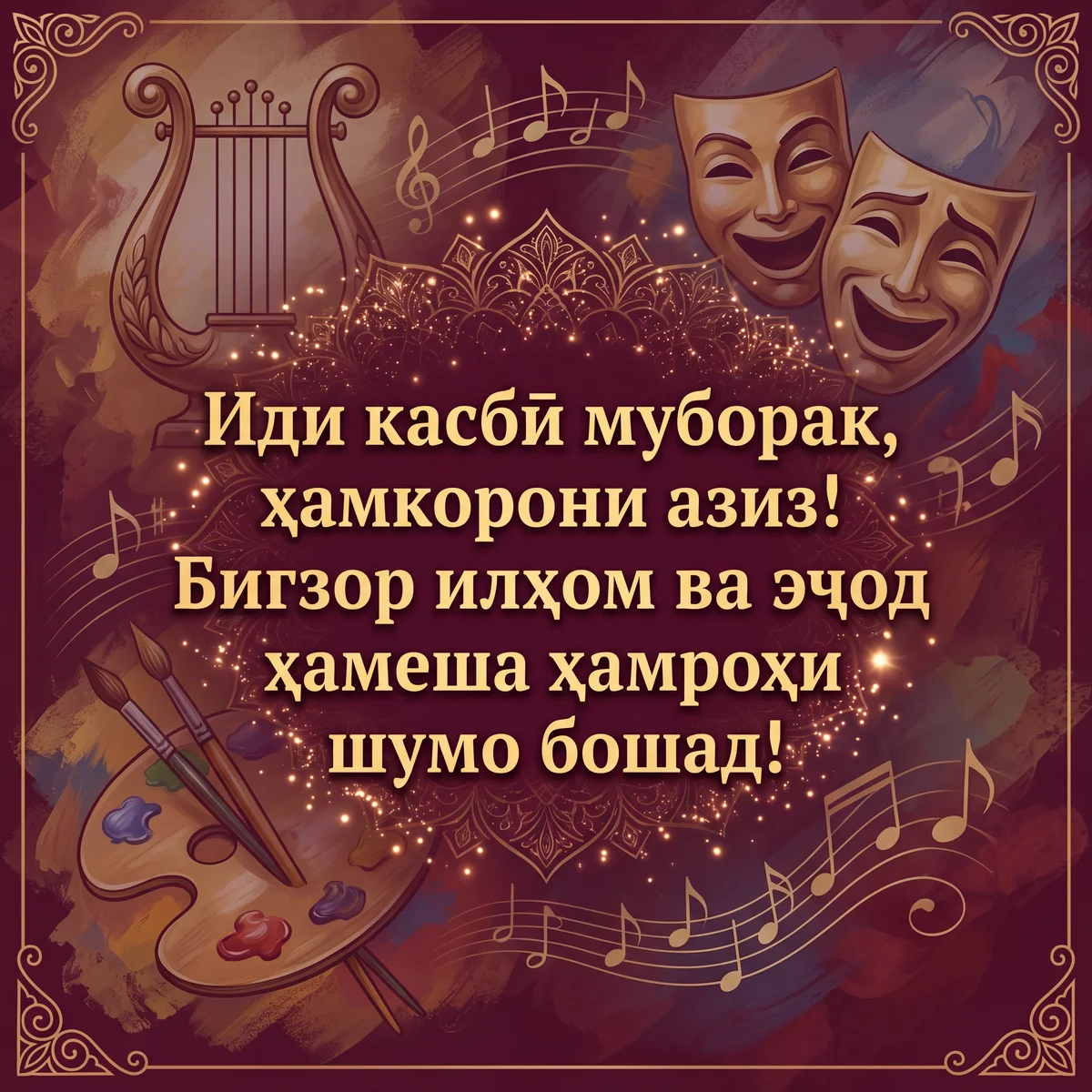 Табрикоти Рӯзи коргарони фарҳанг ба ҳамкорон