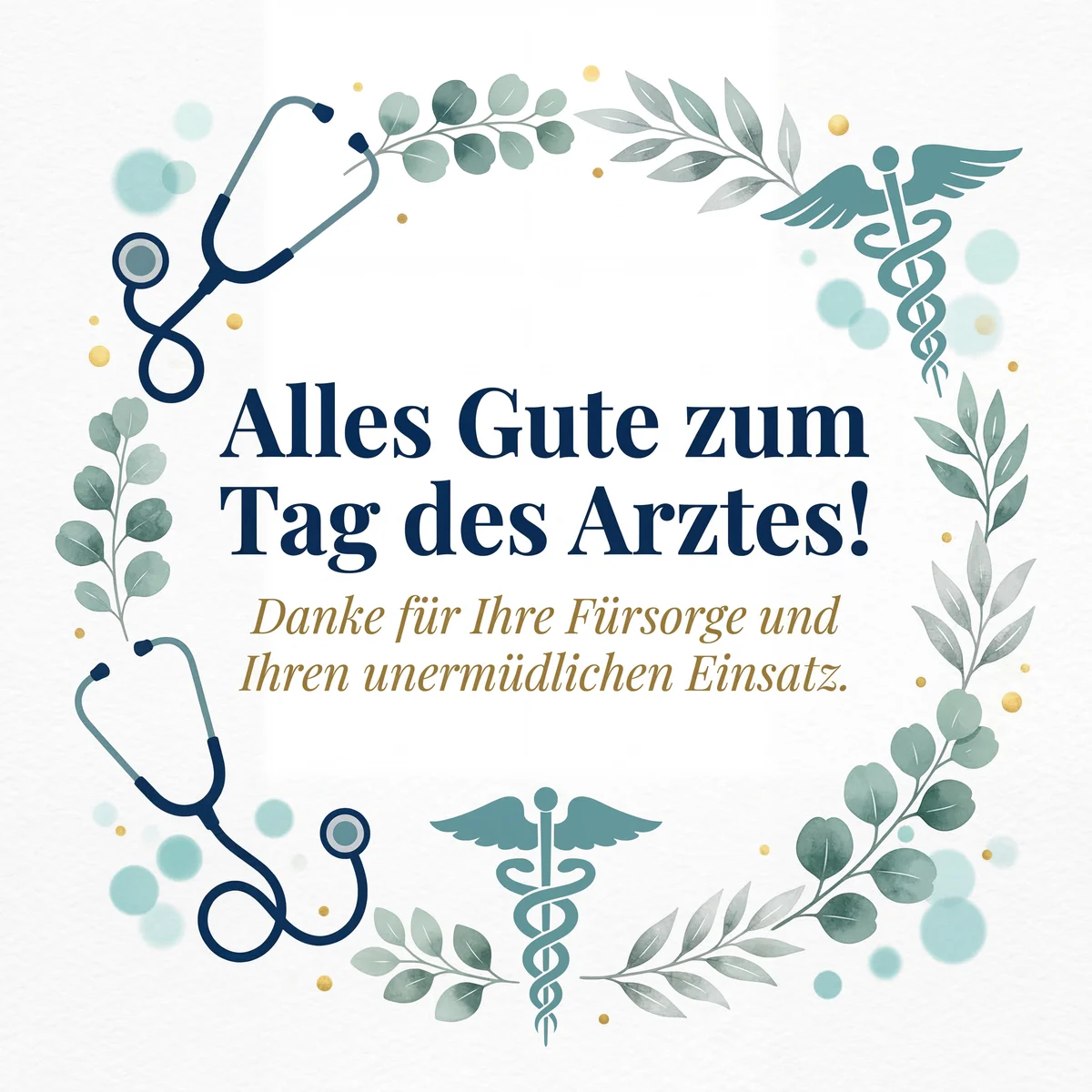 Herzliche Glückwünsche zum Tag des Arztes für unseren engagi...