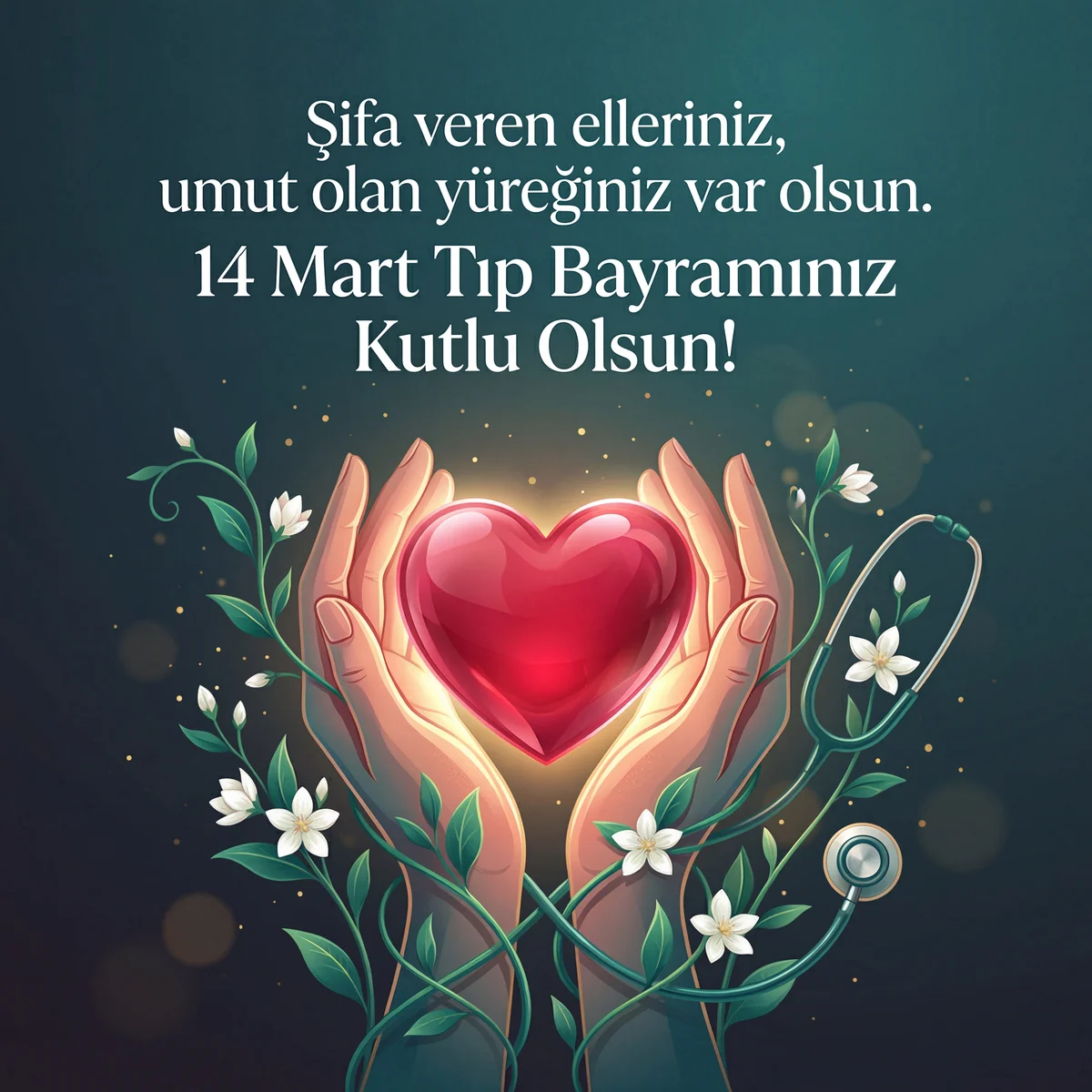 14 Mart Tıp Bayramı için sağlık çalışanlarına teşekkür mesaj...
