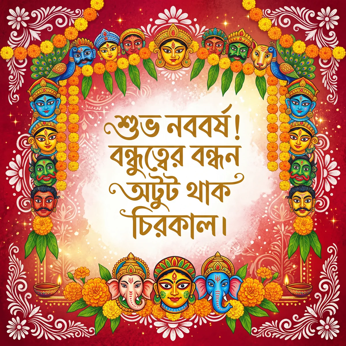 শুভ নববর্ষের শুভেচ্ছা বন্ধুদের জন্য