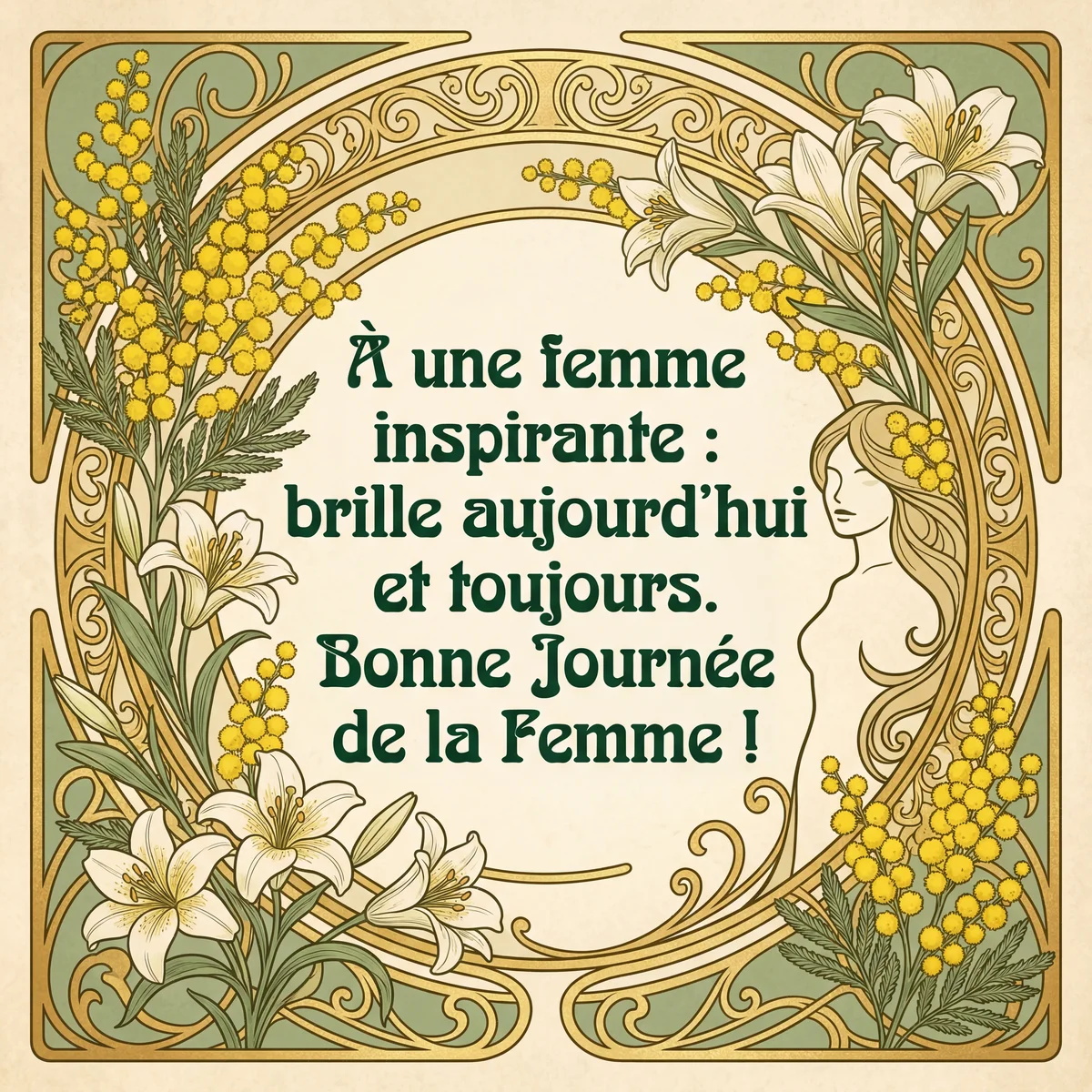 Carte pour la Journée internationale des femmes à une collèg...