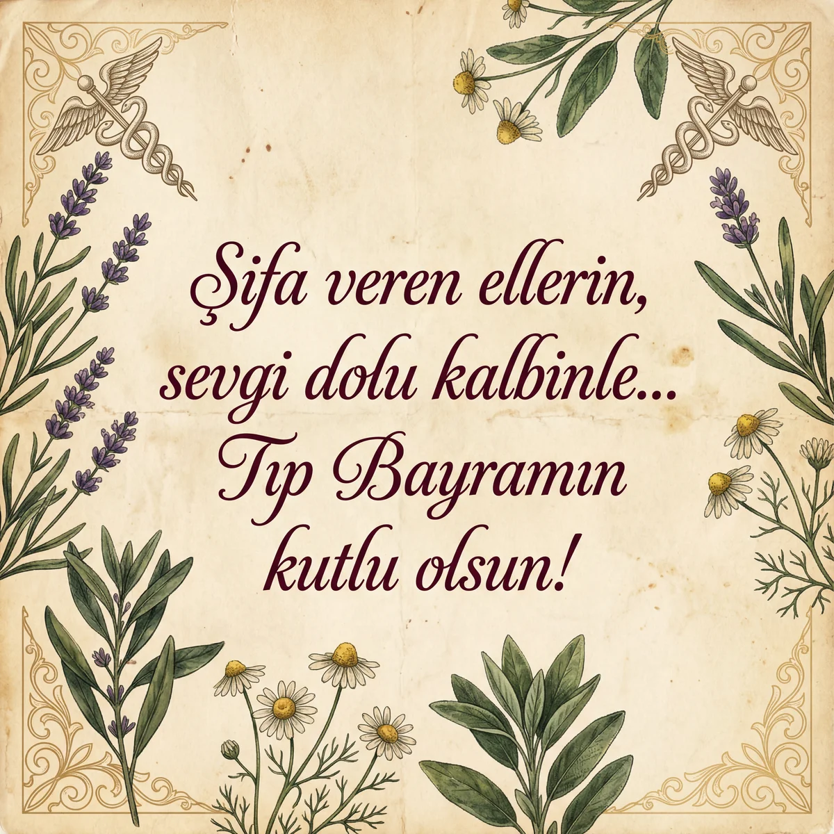 sevgili doktora tıp bayramı kutlama kartı