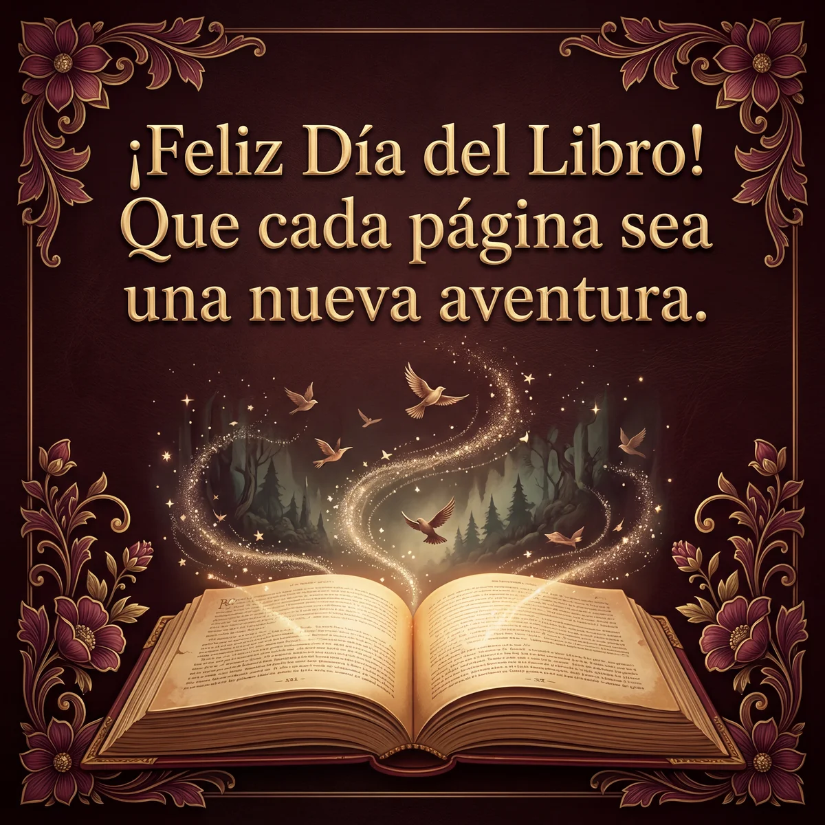 Tarjeta para celebrar el Día Internacional del Libro