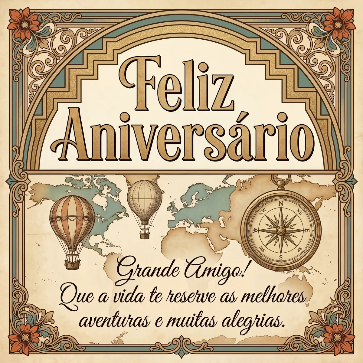 cartão de aniversário para amigo