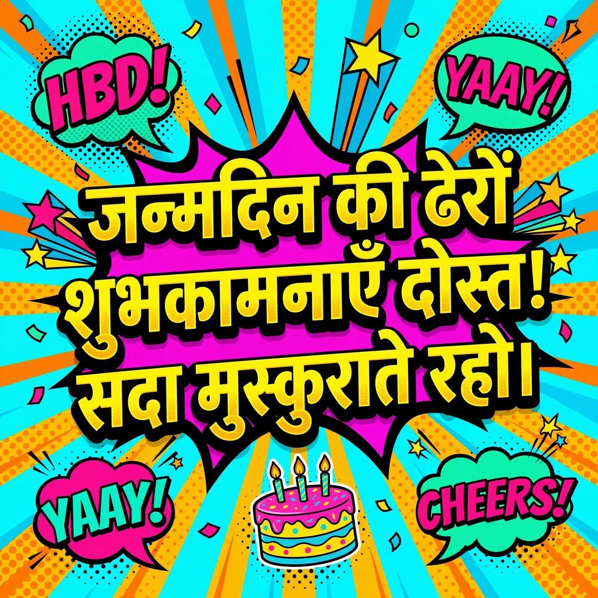 दोस्त को जन्मदिन की हार्दिक शुभकामनाएँ