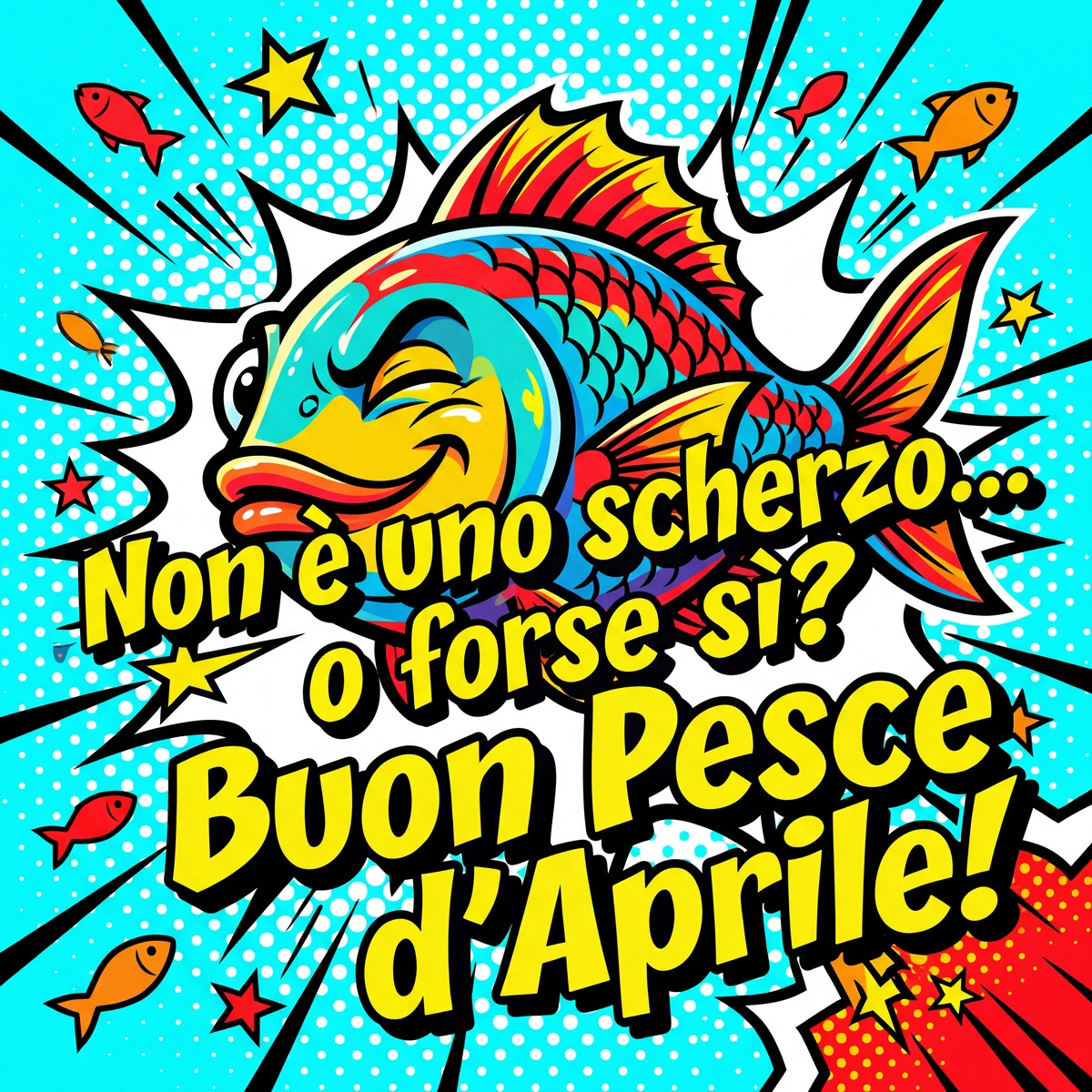 Biglietto divertente per il Pesce d'aprile