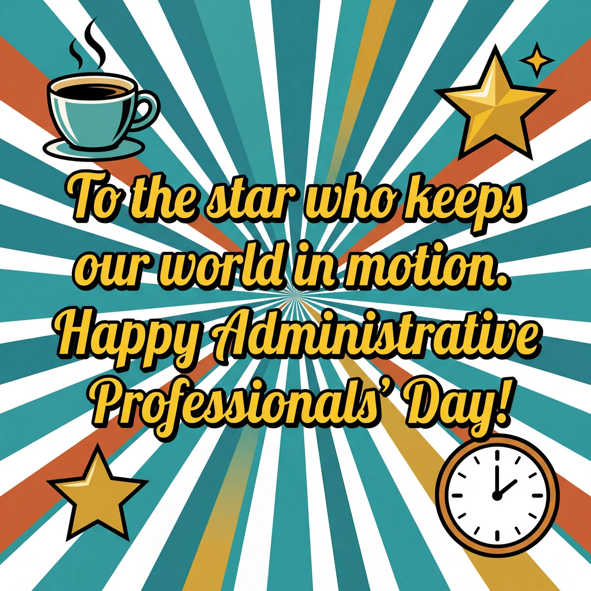 Happy Administrative Professionals' Day card for a dedicated...