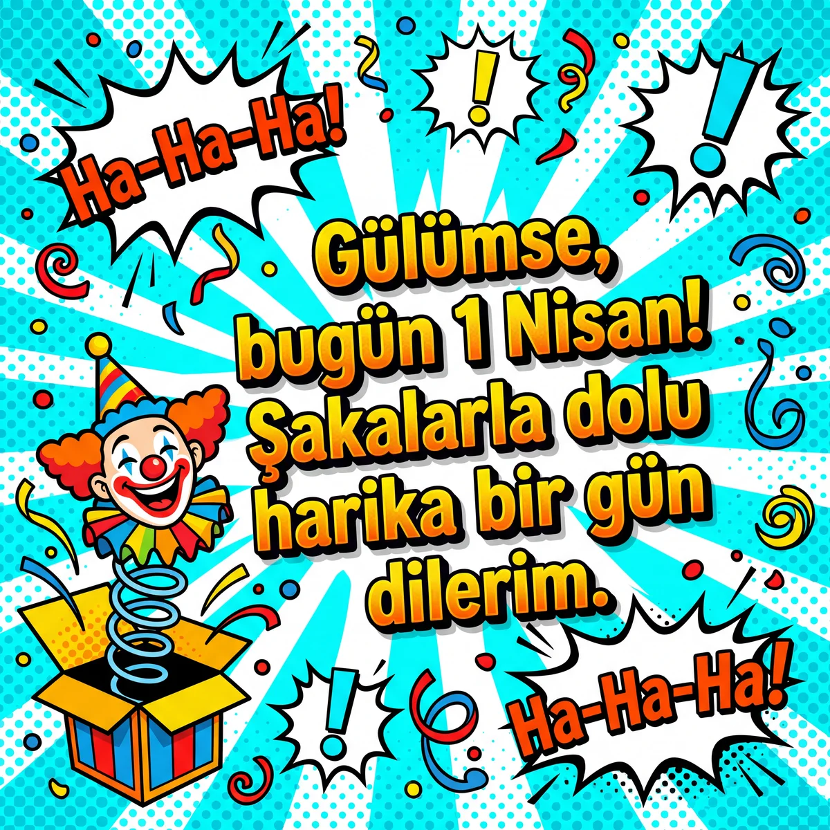 1 Nisan Şaka Günü için eğlenceli kart mesajı