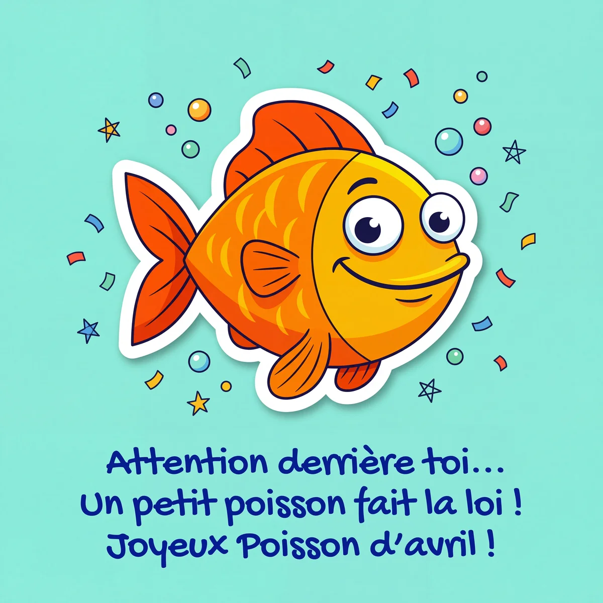 Carte amusante pour le Poisson d'avril