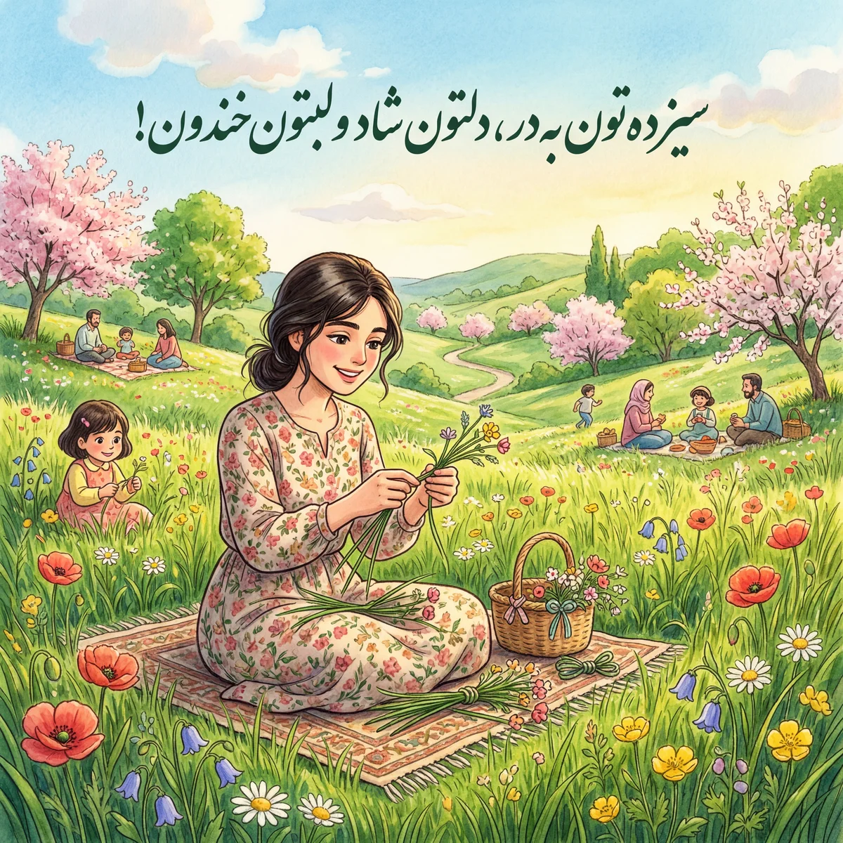 کارت تبریک سیزده به در برای دوست