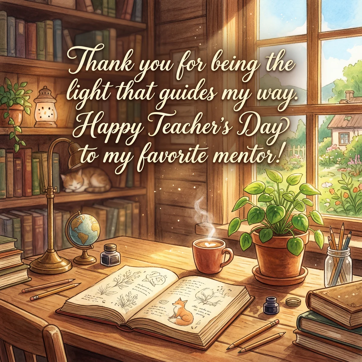 National Teacher Day card for my favorite teacher