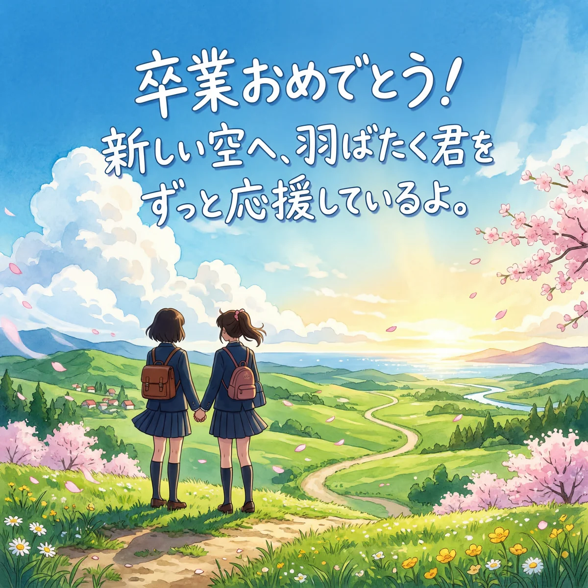 親友の卒業お祝いメッセージ、新しい門出を祝う言葉