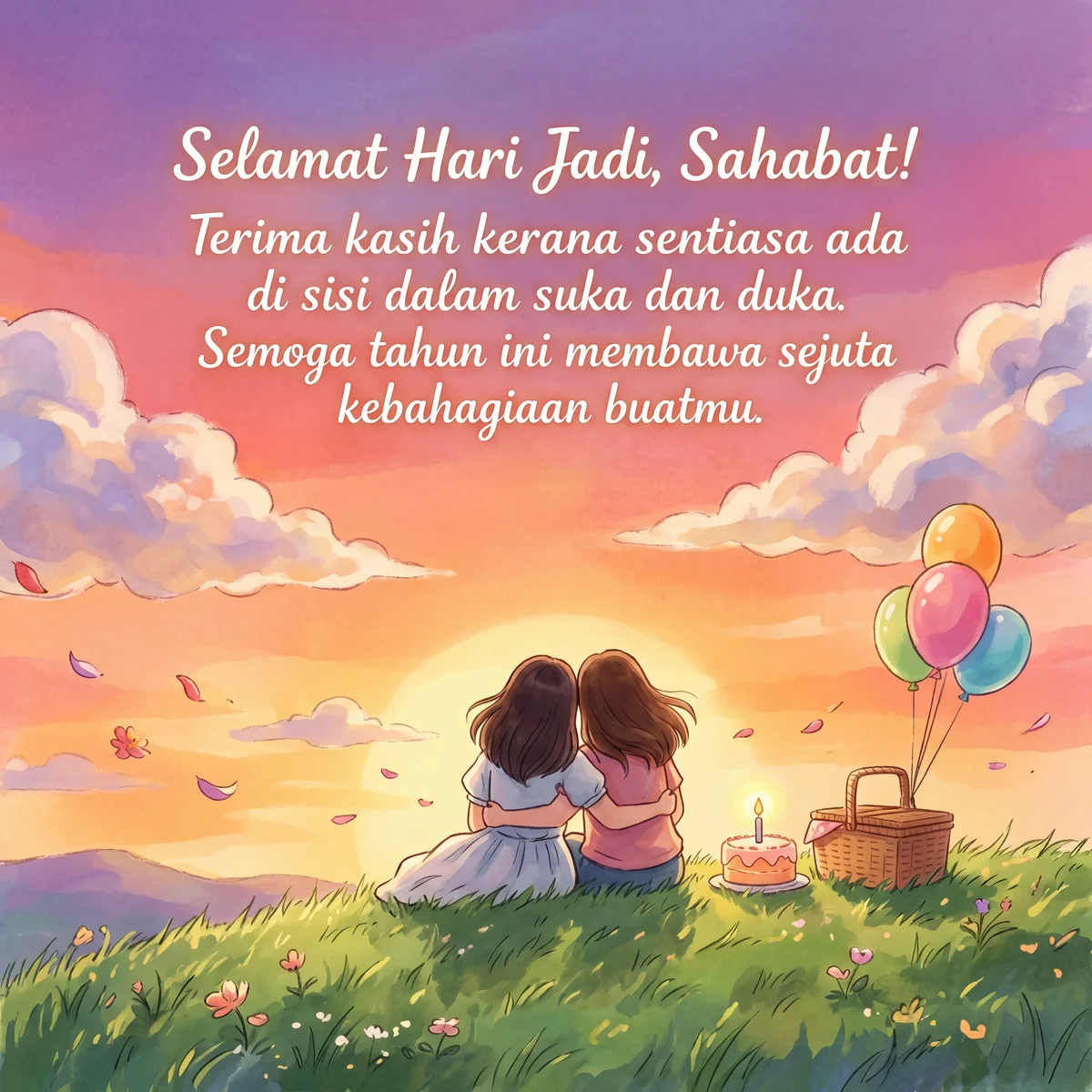 ucapan hari jadi untuk kawan baik