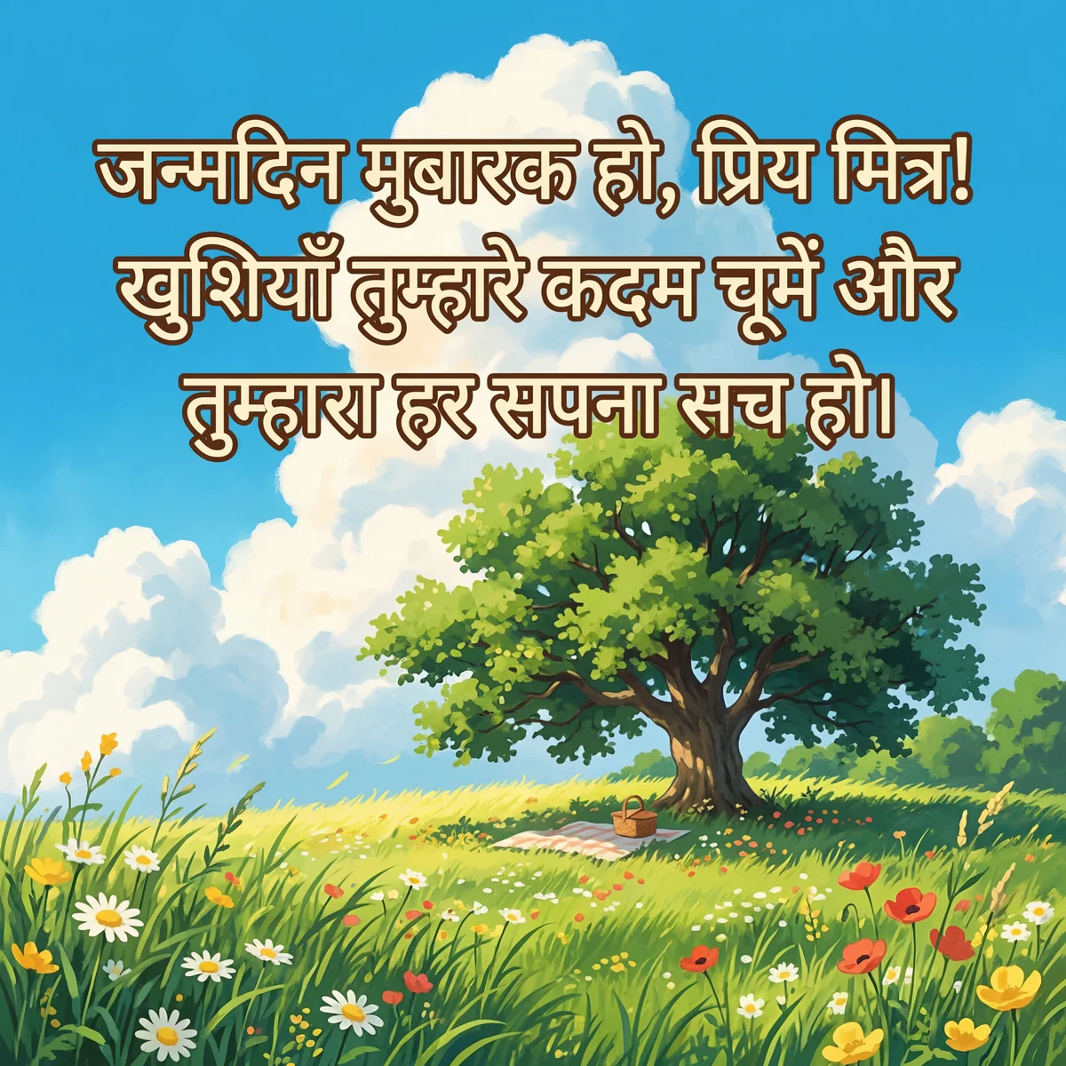 प्यारे दोस्त को जन्मदिन की ढेर सारी शुभकामनाएँ!