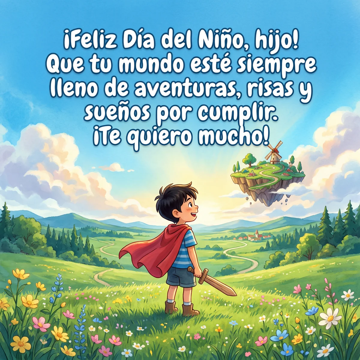 Felicitación para el Día del Niño, para mi hijo