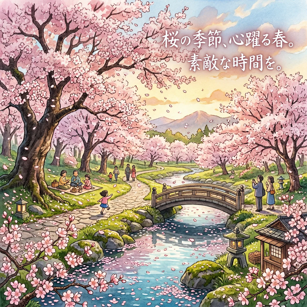 桜の季節、心躍る春の訪れですね！素敵な時間をお過ごしください。