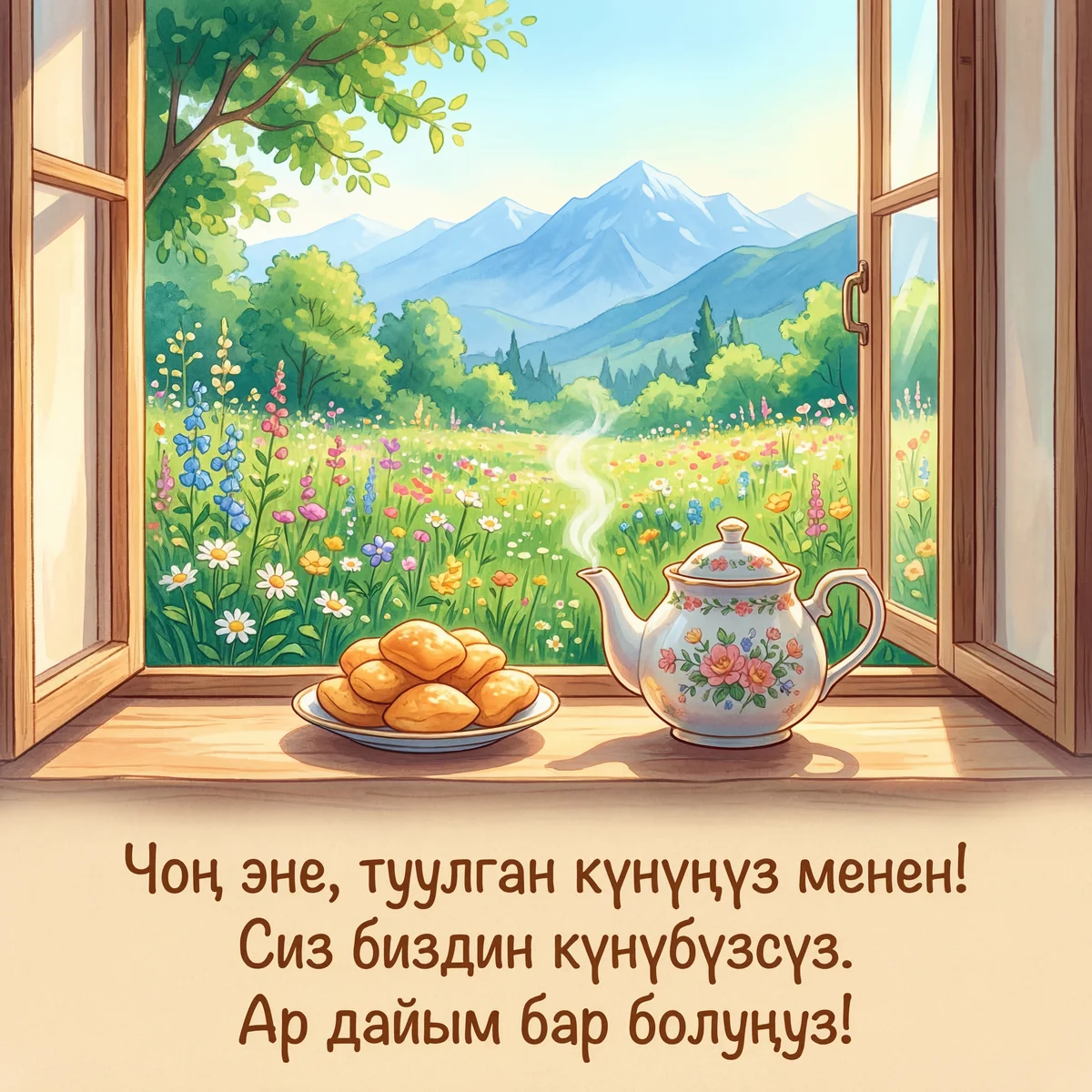 Чоң эне, туулган күнүңүз менен!