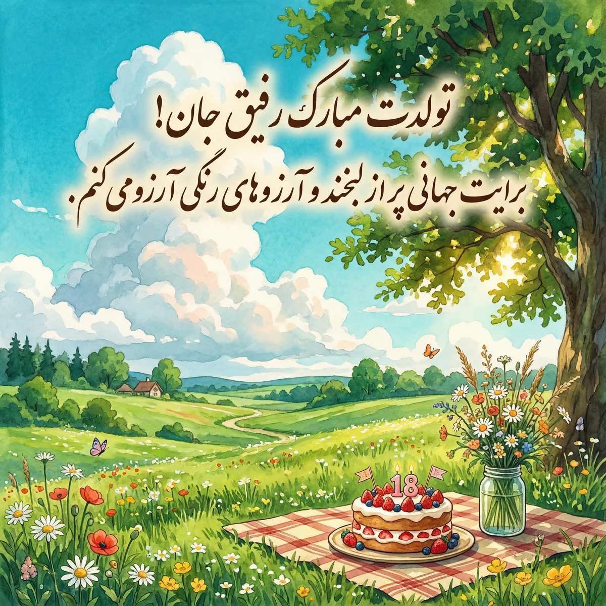 تبریک تولد برای دوستم