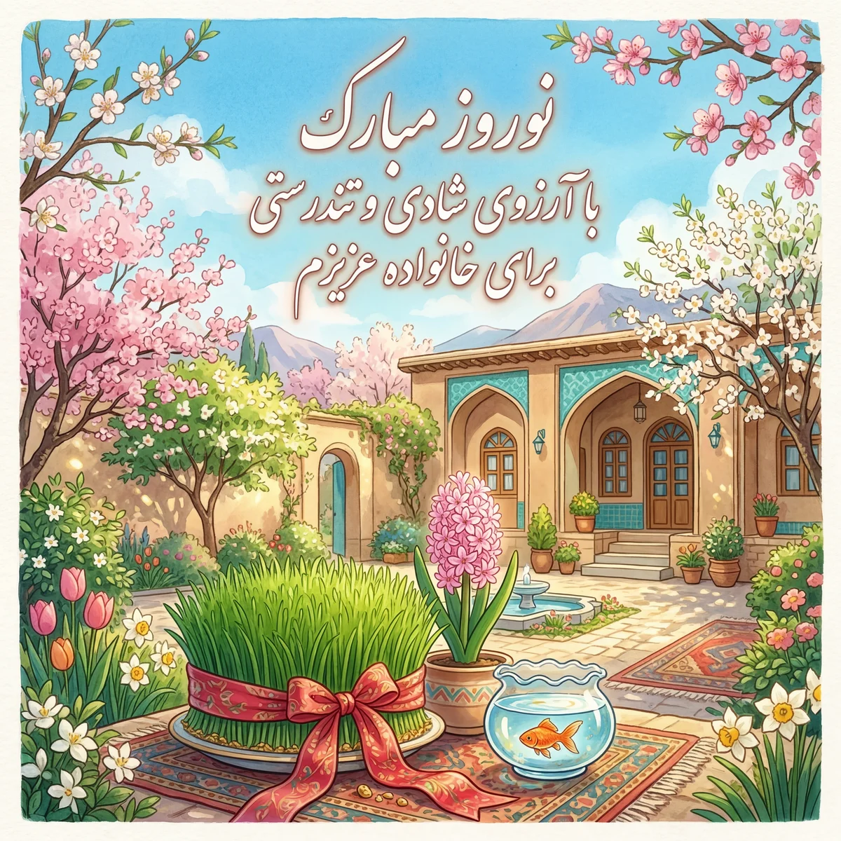 متن تبریک عید نوروز و آرزوی بهترین‌ها برای خانواده