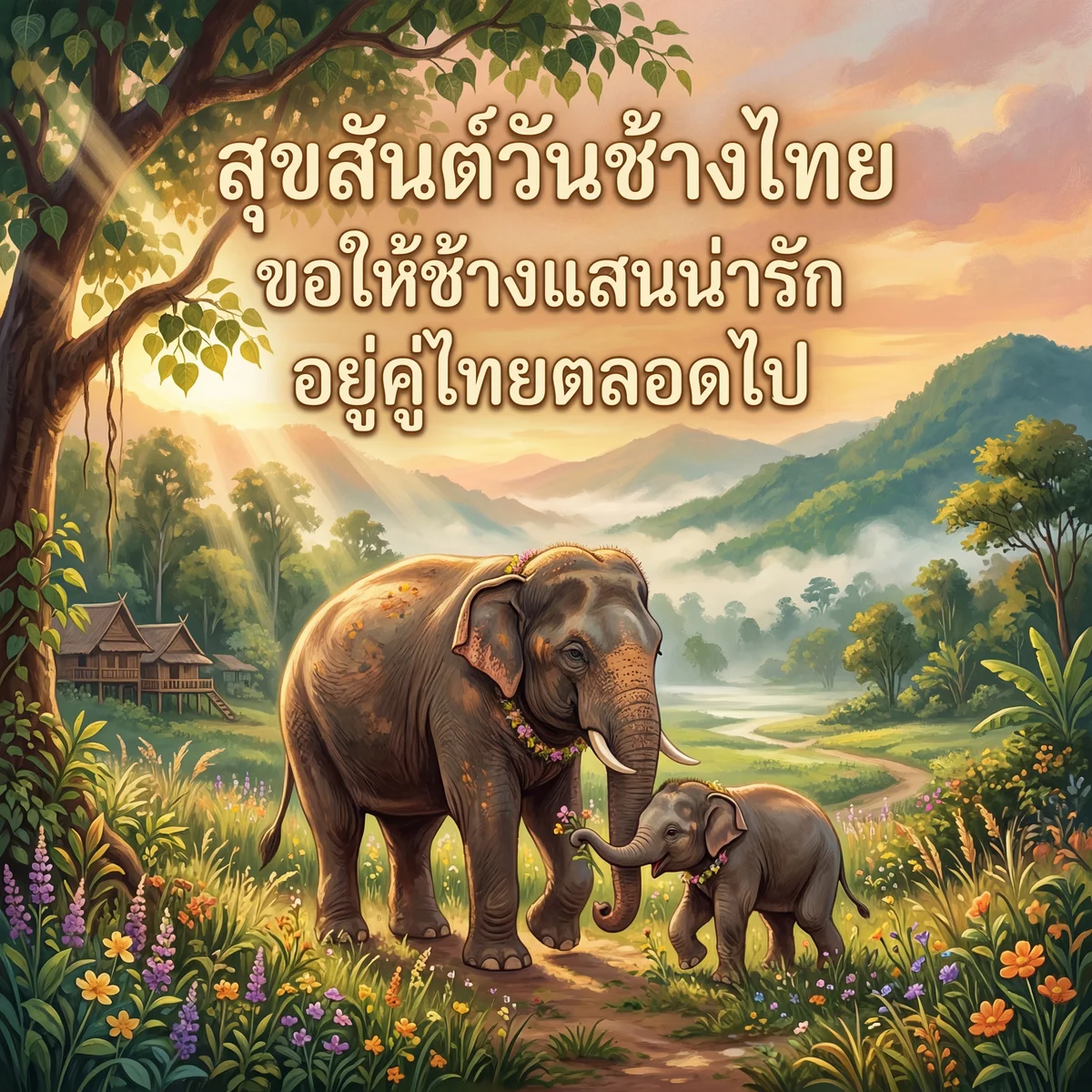 สุขสันต์วันช้างไทย ขอให้ช้างแสนน่ารักอยู่คู่ไทยตลอดไป