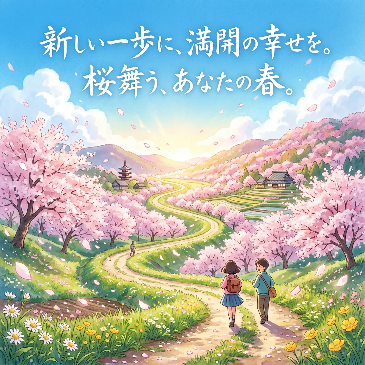 新生活を始めるあなたへ、桜舞う季節の応援メッセージ