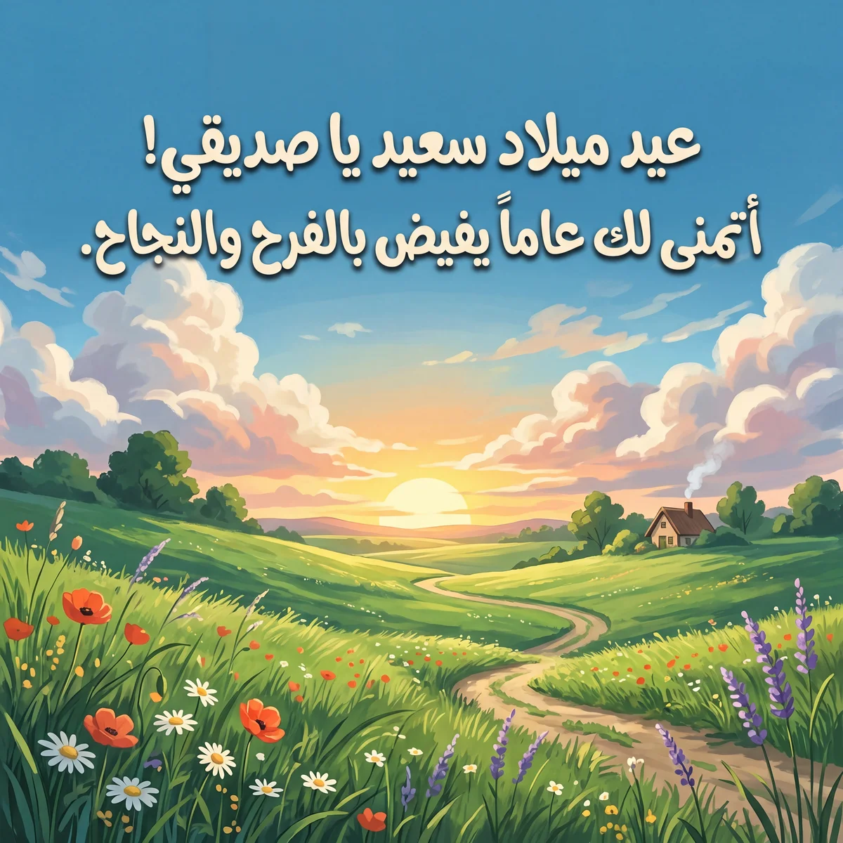 تهنئة عيد ميلاد سعيد لصديقي