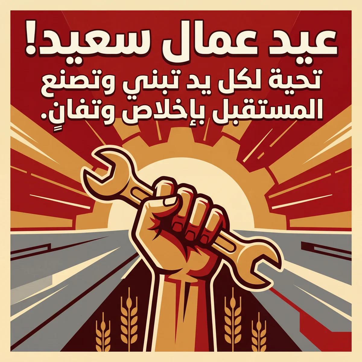 تهنئة بعيد العمال لكل عامل مجتهد
