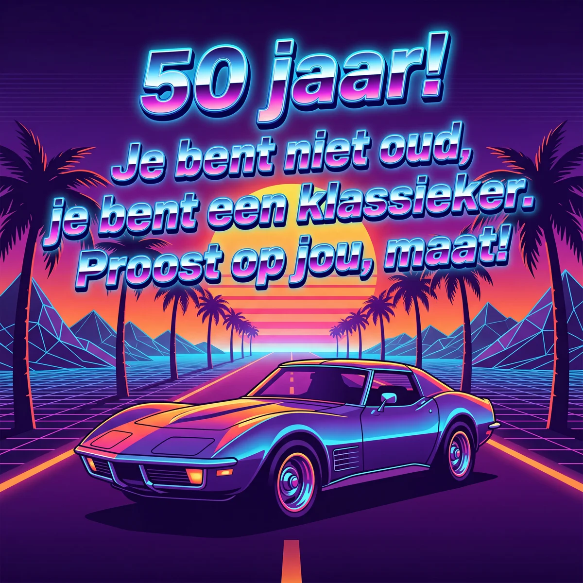 Verjaardagskaart voor een 50-jarige vriend