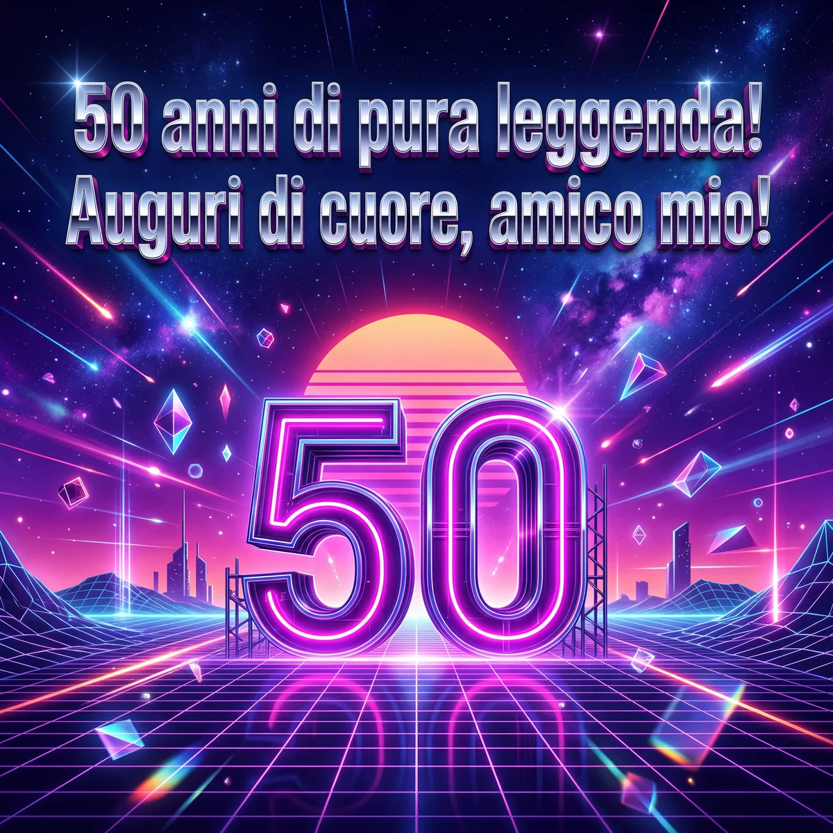 Biglietto di auguri per il 50° compleanno di un caro amico