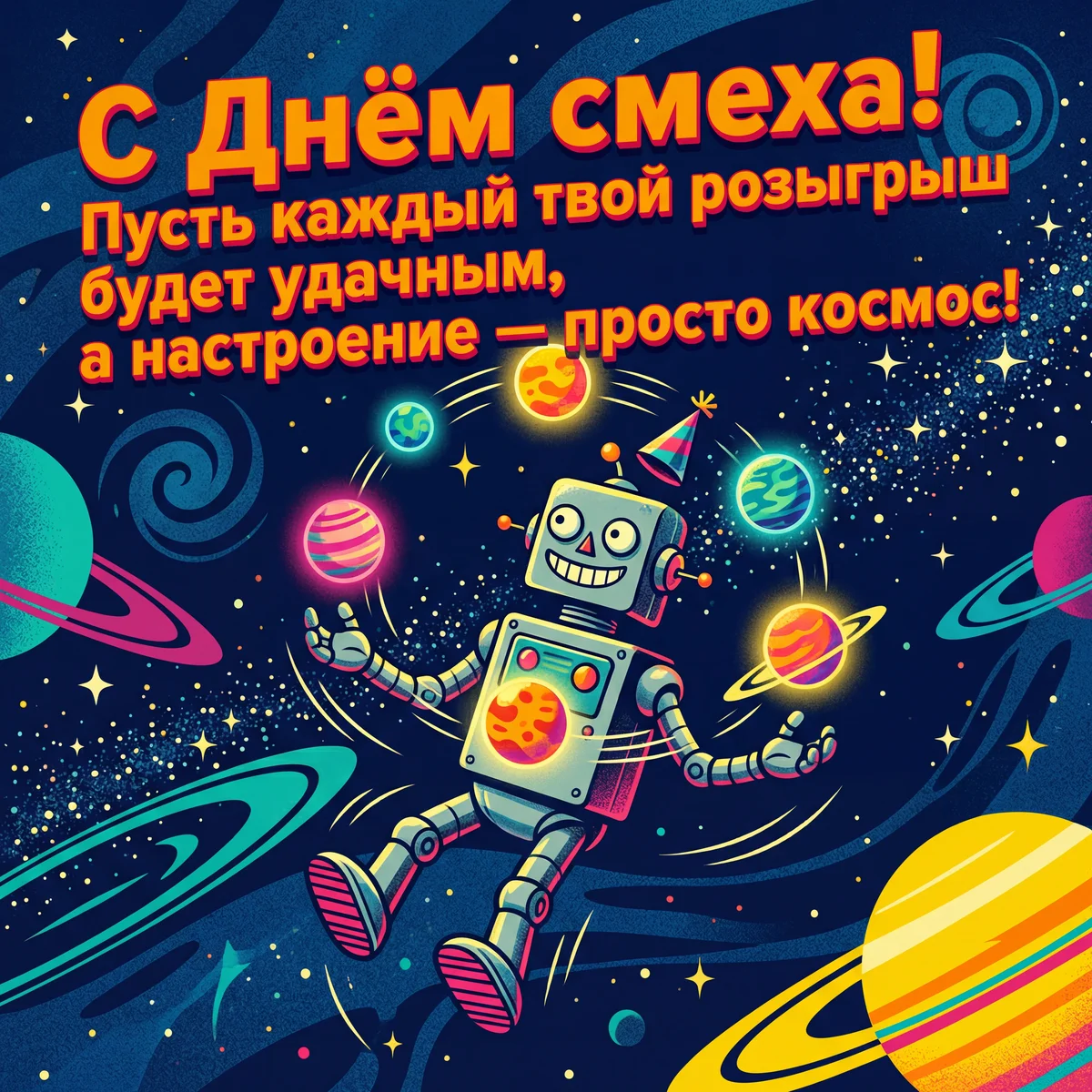 открытка другу на день смеха