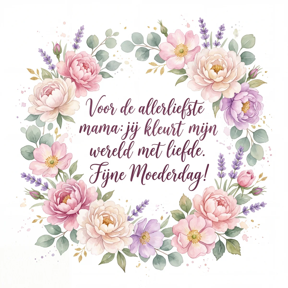 Kaartje voor Moederdag voor de allerliefste mama.