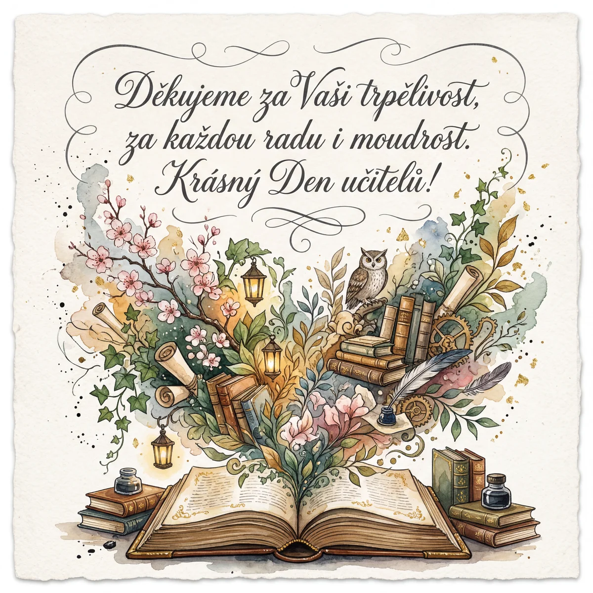 Přání pro učitele ke Dni učitelů.