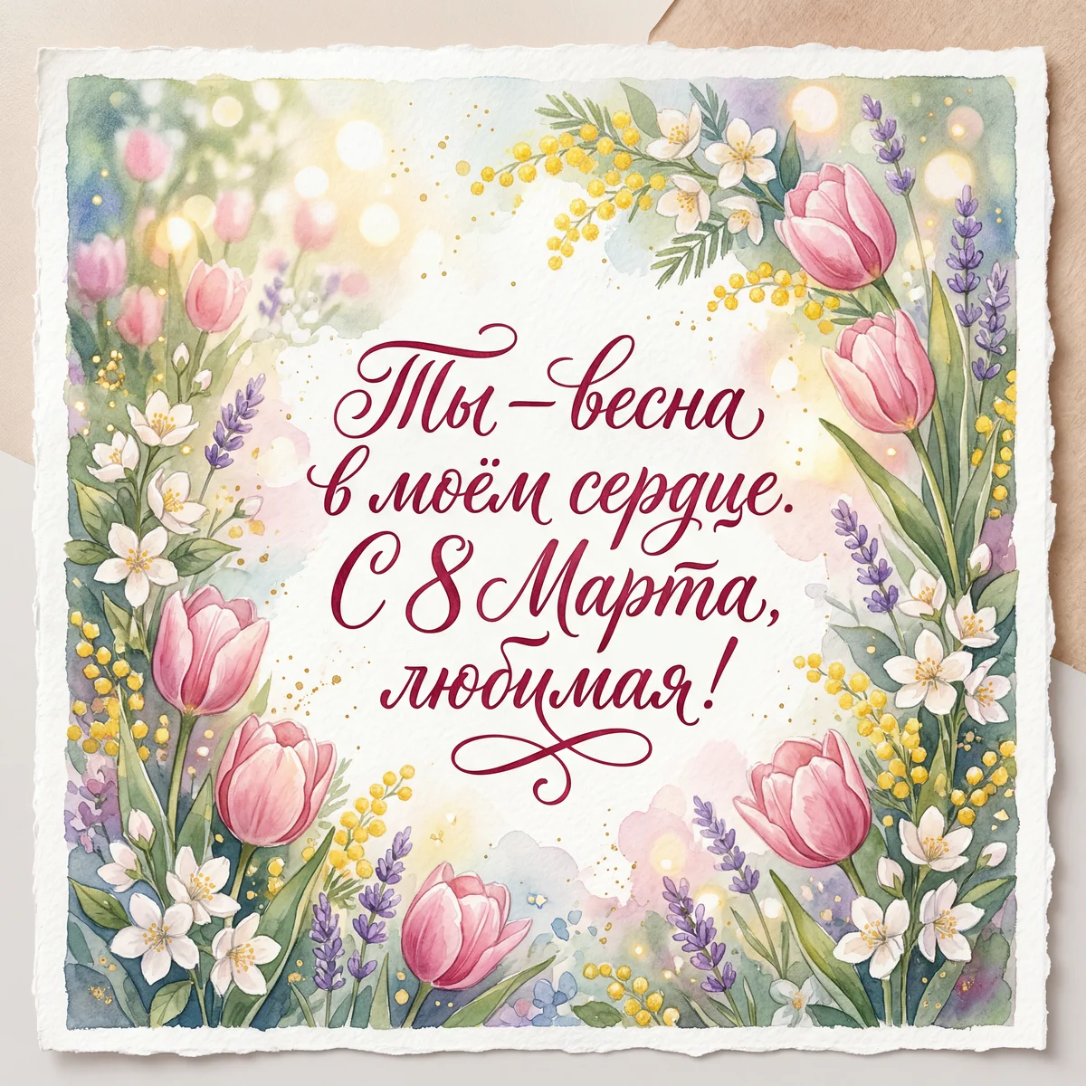поздравление с 8 марта для любимой