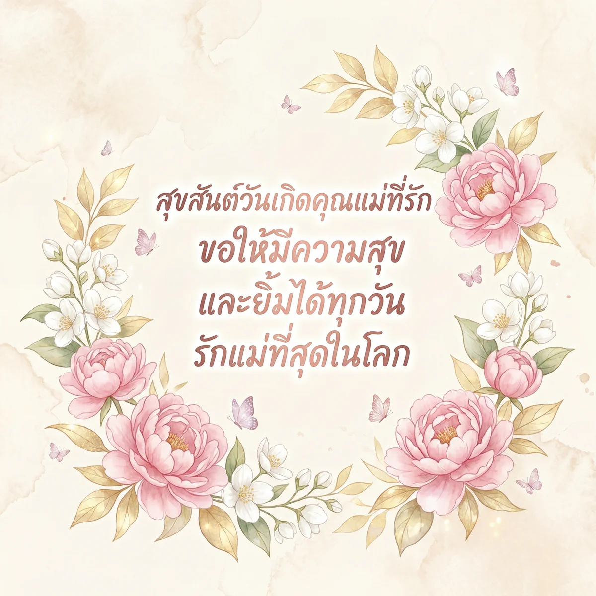 การ์ดอวยพรวันเกิดคุณแม่