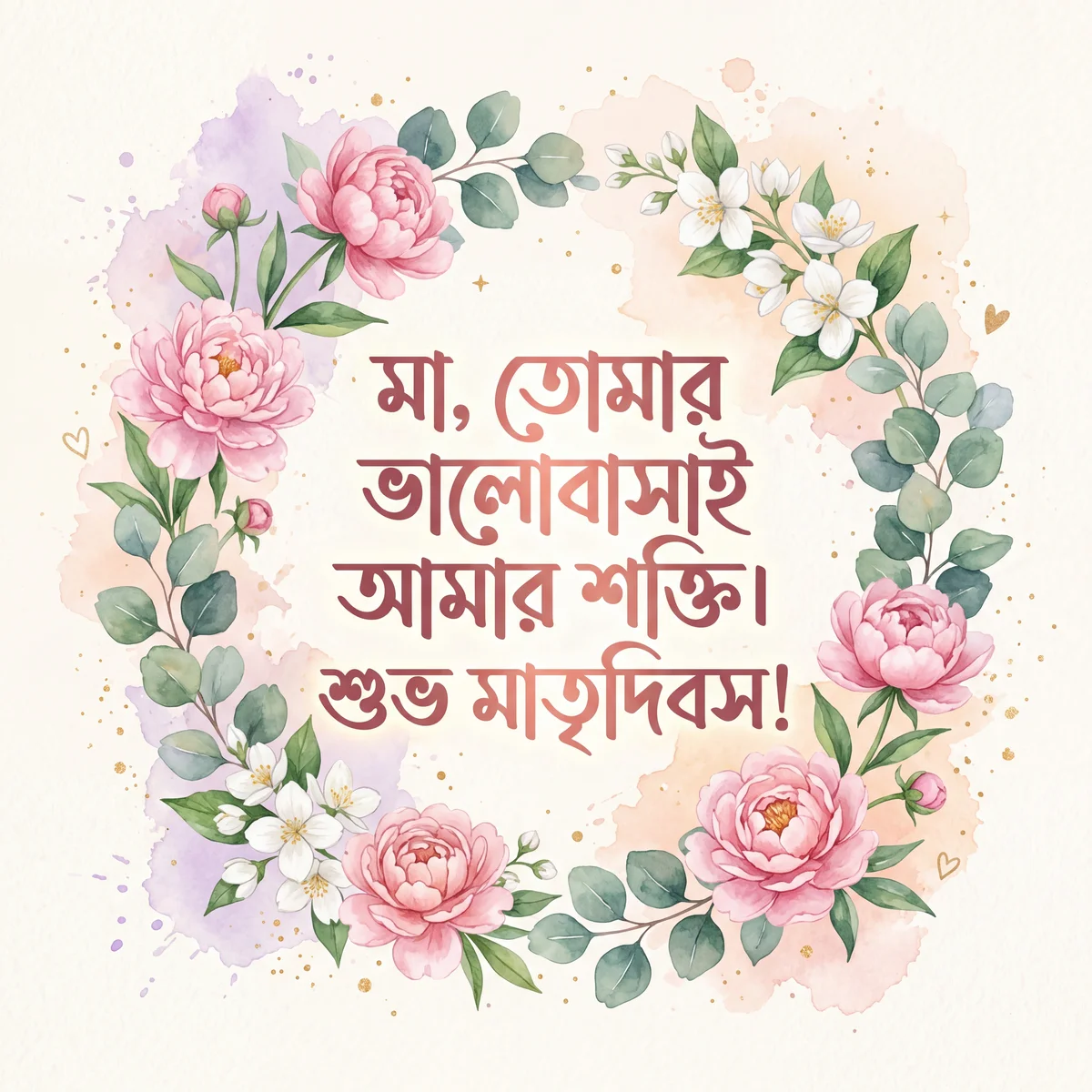 মাকে মা দিবসের শুভেচ্ছা ও ভালোবাসা