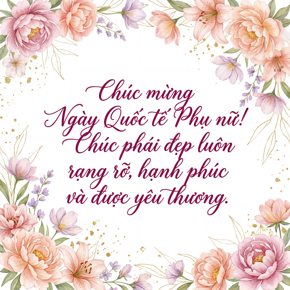 thiệp chúc mừng Ngày Quốc tế Phụ nữ