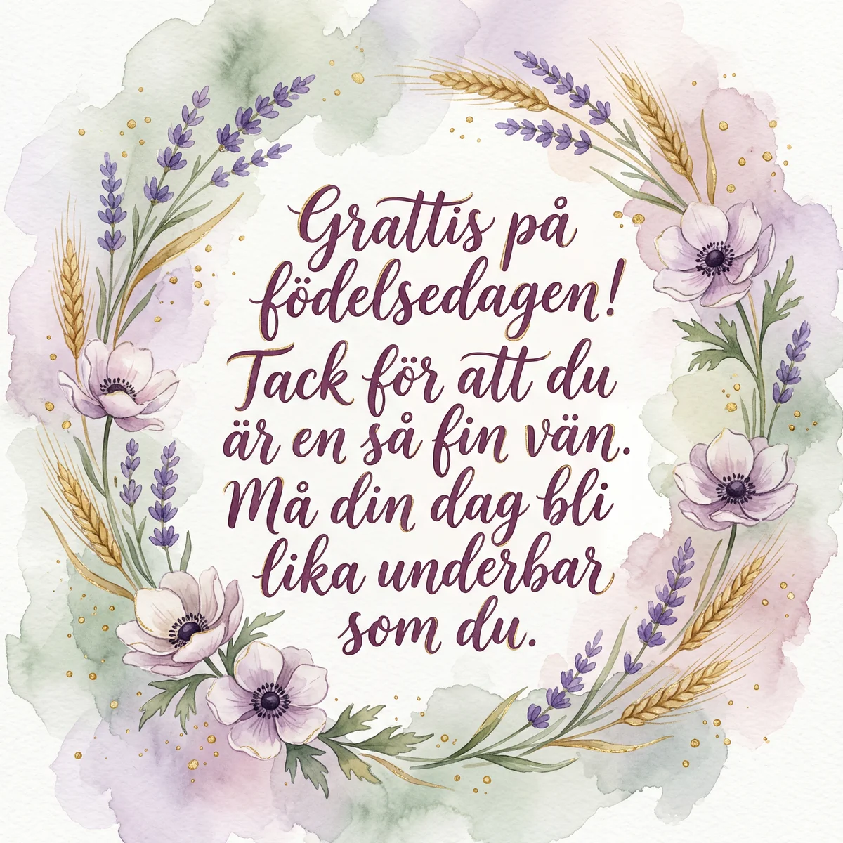 Födelsedagshälsning till en kär vän