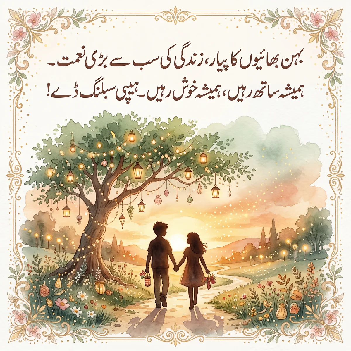 بہن بھائیوں کے دن پر دل چھو لینے والے پیغامات