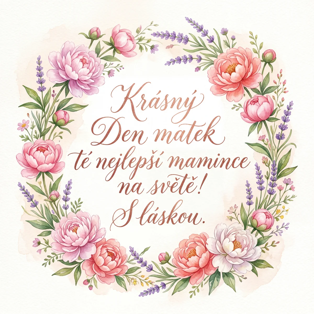 Přání ke Dni matek pro nejlepší maminku na světě.