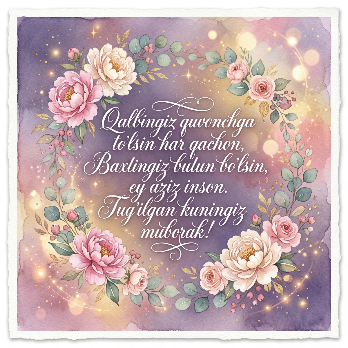 Yaqin inson uchun tug'ilgan kun tabriklari