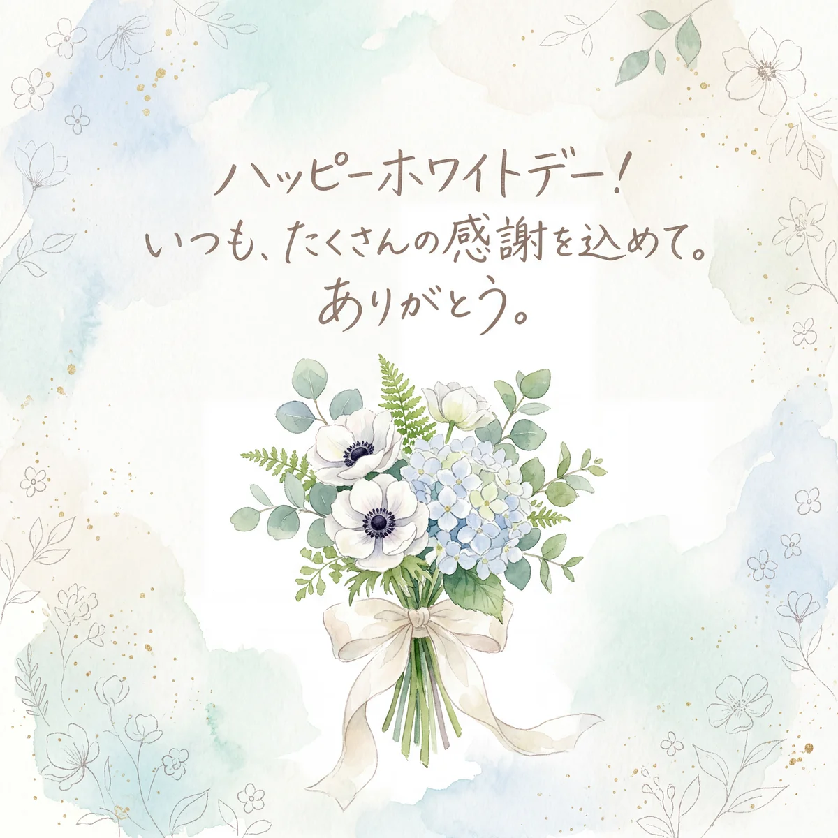 ホワイトデーに、いつもありがとうの感謝を込めたメッセージカード