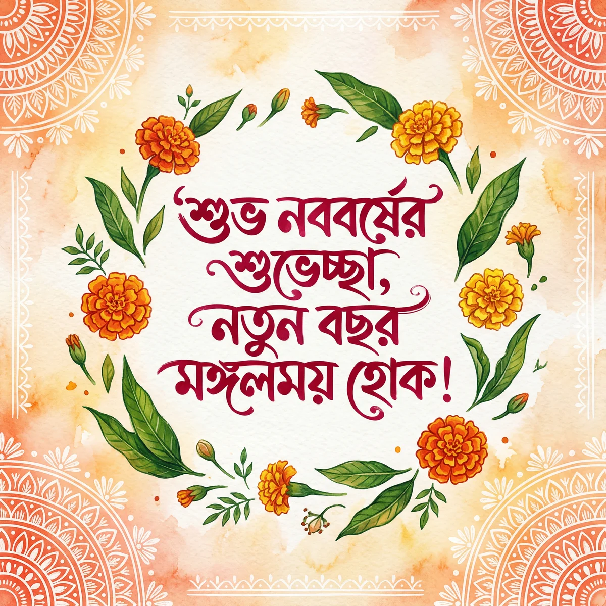 শুভ নববর্ষের শুভেচ্ছা, নতুন বছর মঙ্গলময় হোক!